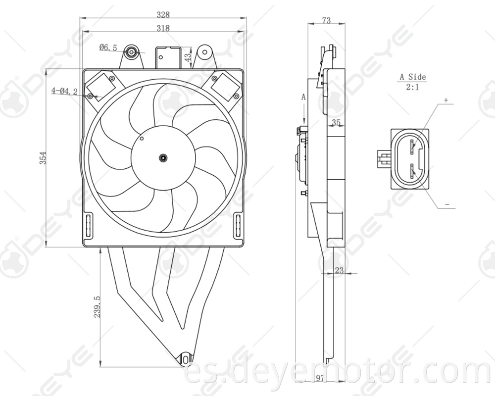 51779917 51829974 ventiladores de refrigeración del radiador automáticos para FIAT PANDH